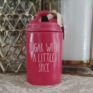 Rae Dunn Red Candle "SUGAR WITH A LITTLE SPICE"